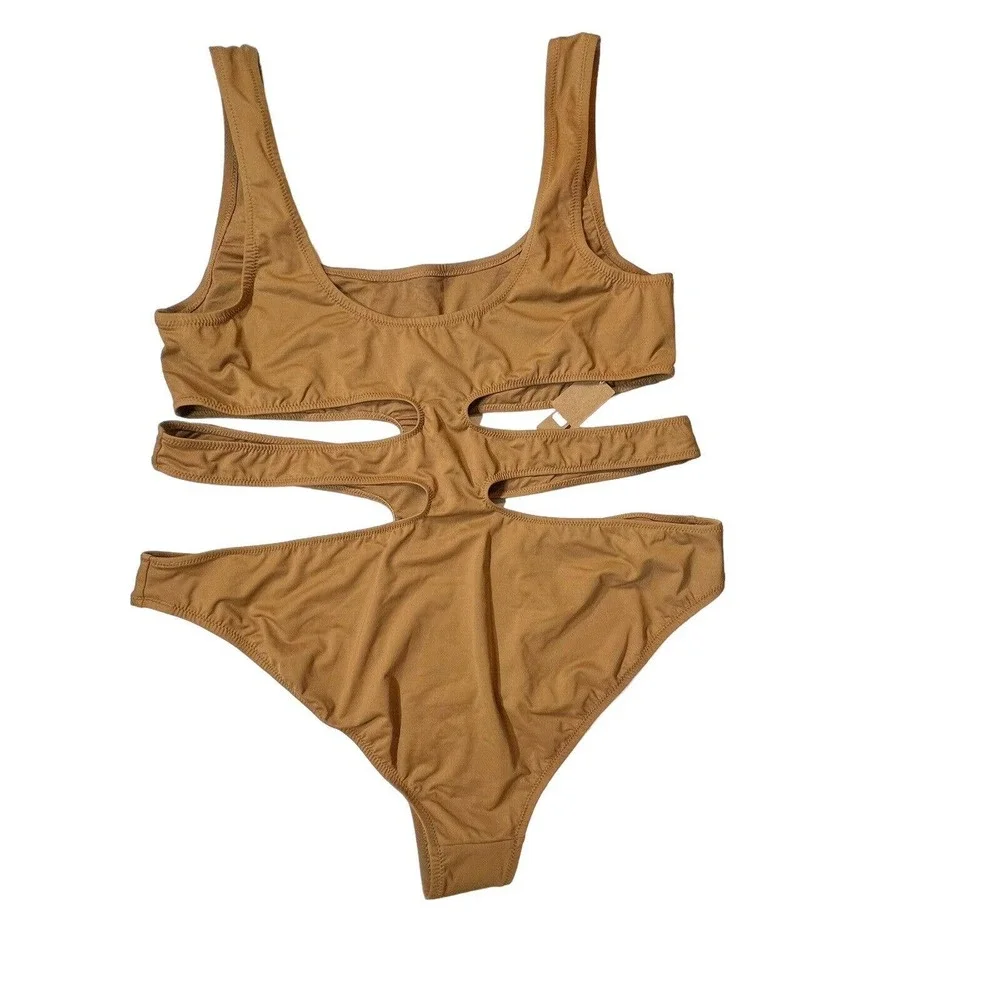 Skims Almond Monokini One Piece‎ 2X New